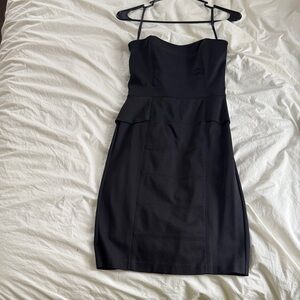 White House Black Market Strapless Black Dress